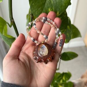 Third Eye Pinecone Beaded Choker